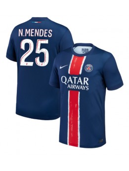 Muži Futbalové oblečenie Paris Saint-Germain Nuno Mendes #25 2024-25 Krátky Rukáv - Domáci